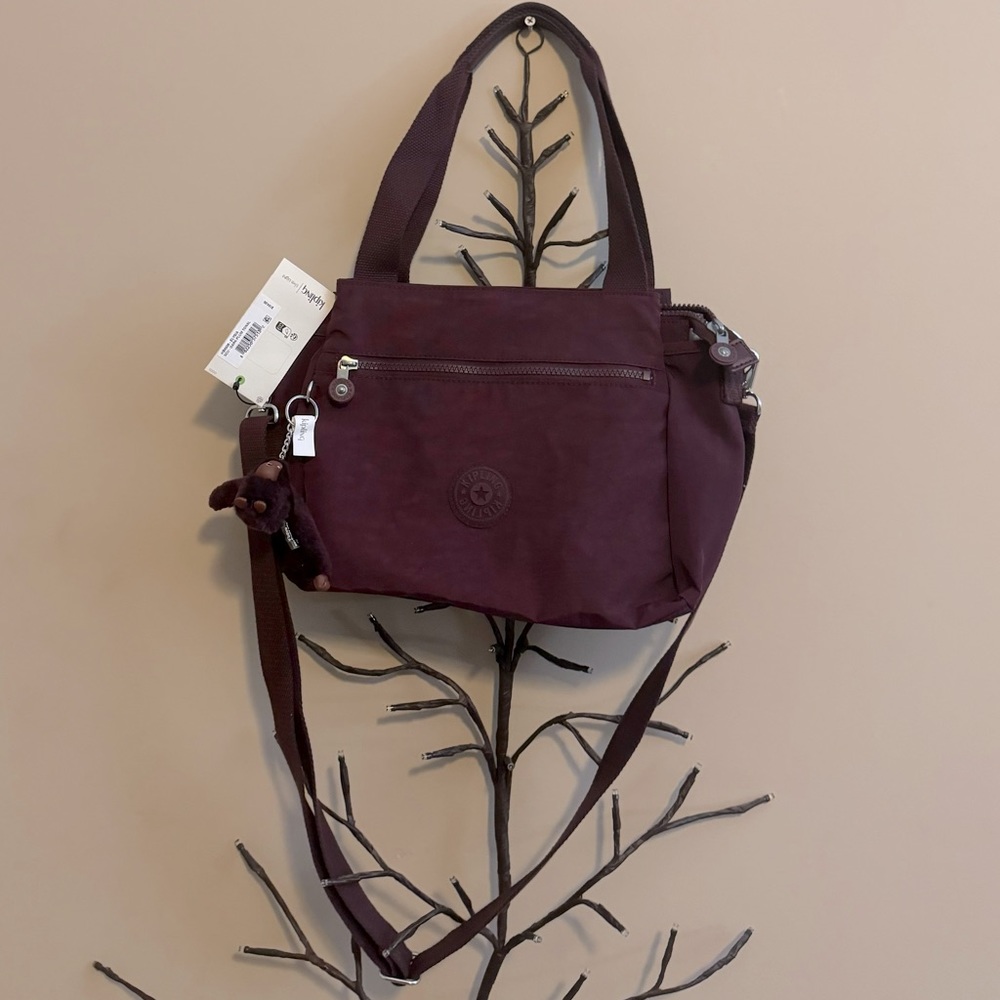 Kipling Shoulder Bag in Deep Plum